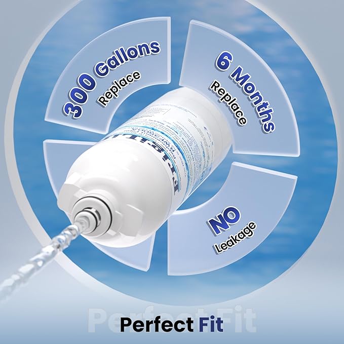 ADQ73613401 Refrigerator Water Filter, Replacement for LG LT800P, RWF3500,ADQ73613402, ADQ73613408, ADQ75795104, Kenmore 9490, 46-9490, LSXS26326S, LMXC23746S, LMXC23746D (Pack of 3)