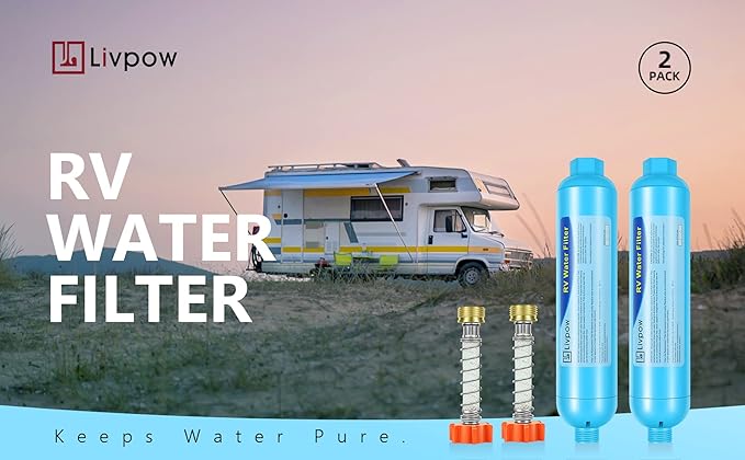 RV Water Filter and Hose Kit 2 Pack