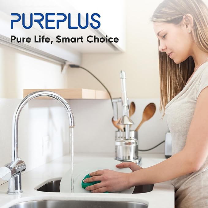 PUREPLUS WFC5300A Under Sink Water Filter, 22000 Gallons, 99.99% Chlorine Reduction, NSF/ANSI Certified, Replacement for WFS5300A Under Counter Water Filtration System