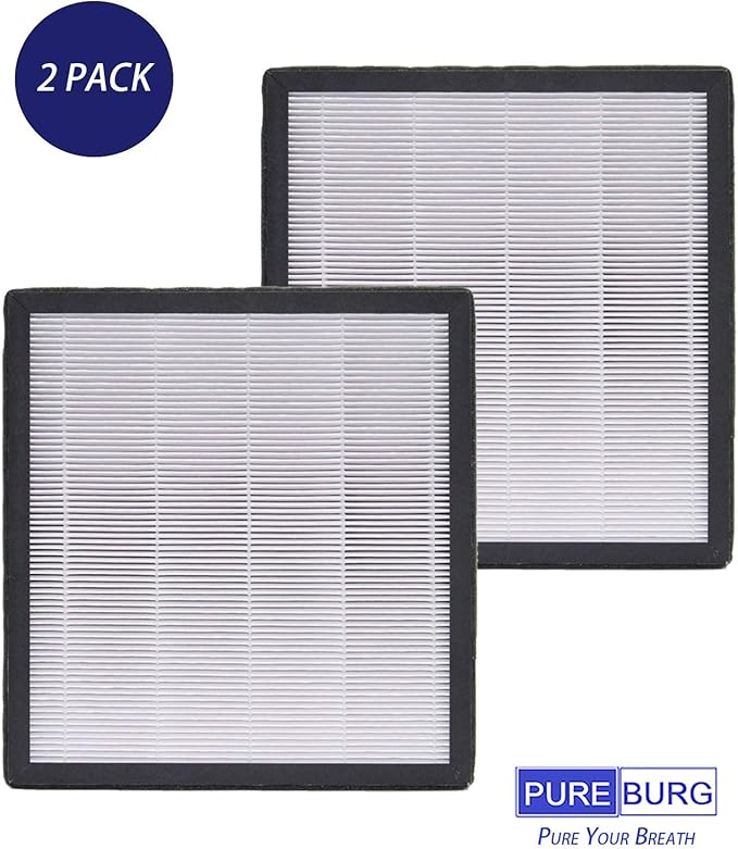 PUREBURG Replacement HEPA Filters Compatible with NASH AP-1 PureSmart WiFi Air Purifier,2-Pack H13 4-Stage Filtration Activated carbon 2-IN-1 Air Clean Dust VOCs Odor