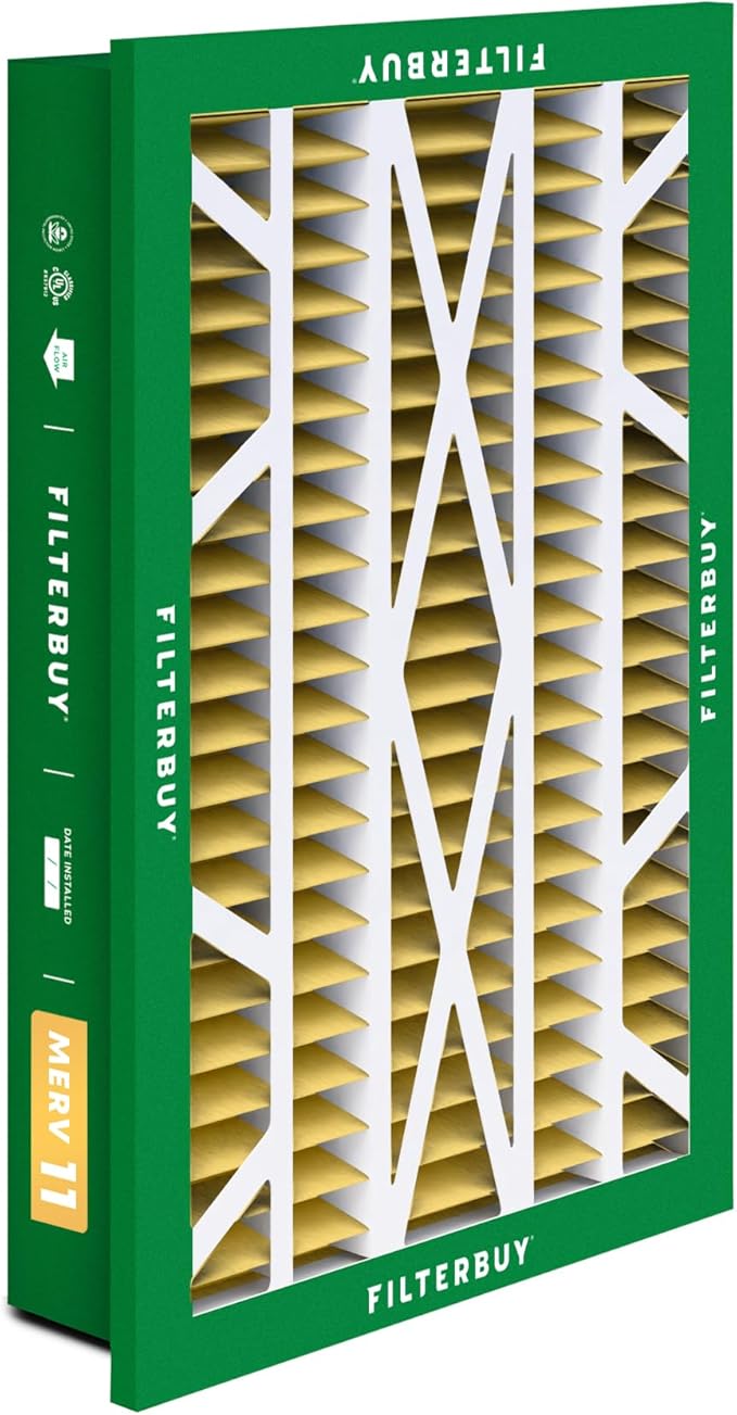 Filterbuy 20x30x5 Air Filter MERV 11 (MPR 1200) Allergen Defense Replacement (4-Pack), Pleated HVAC AC Furnace Filters for Honeywell Return Grille (Actual Size: 18.38 x 28.63 x 3.69)