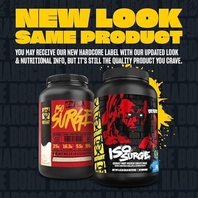 Mutant ISO Surge Whey Protein Powder Acts Fast to Help Recover, Build Muscle, Bulk and Strength, 1.6 lb - Chocolate Fudge Brownie