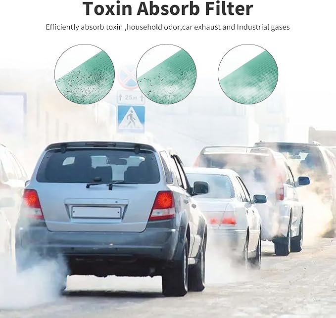 2 Packs AC400 Replacement Filter Compatible with Purivortex AC400 Air Cleaner Purifier, Toxin Absorber Filter, Green