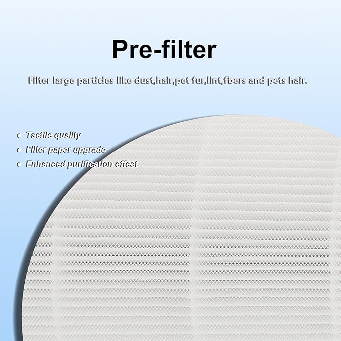 AP-T45 Filter Replacement,True HEPA Filter Compatible with Homedics Total Clean 5-in-1 Air Cleaner Purifier AP-T40,AP-T40FL,AP-T40WT,AP-T40WTAR,AP-T45,AP-T45-BK, AP-T45-WT,Part #1461901,1Pack