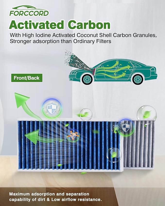 2*Cabin Air Filter and 1*Engine Air Filter Fit for Nissan Frontier NV1500 NV2500 NV3500 Pathfinder Xterra & Suzuki Equator Activated Carbon Cabin Filter Replacement CF10553 CA7440