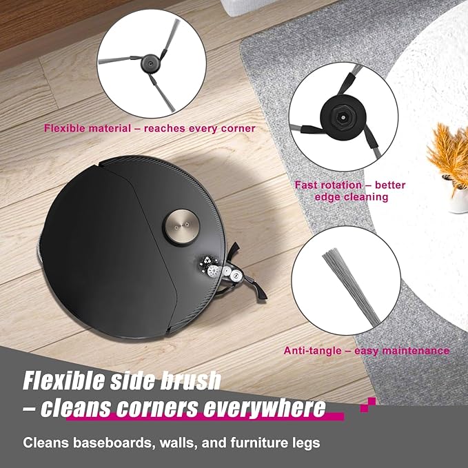 Accessories Kit for Dreame X40 Ultra L40 Ultra MOVA P10 Pro Ultra Robot Vacuum Cleaner, 2 Main Brushes, 4 HEPA Filters, 4 Mop Pads, 4 Vacuum Bags, 6 Side Brushes, 1 Cleaning Brush, 1 Screwdriver