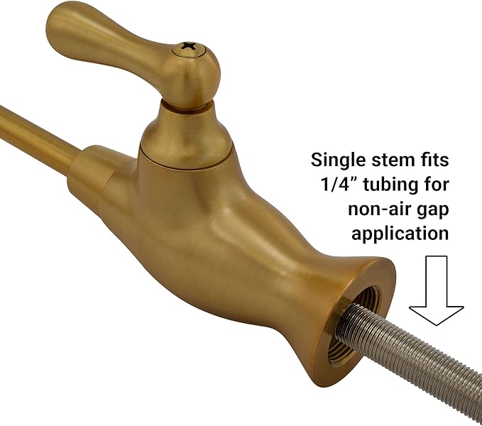 Non-airgap RO Faucet Reverse Osmosis Drinking Water Filtration System Water Dispenser Spout (Classic Bronze). Vase Style with Faucet Wrench. NSF Certified.