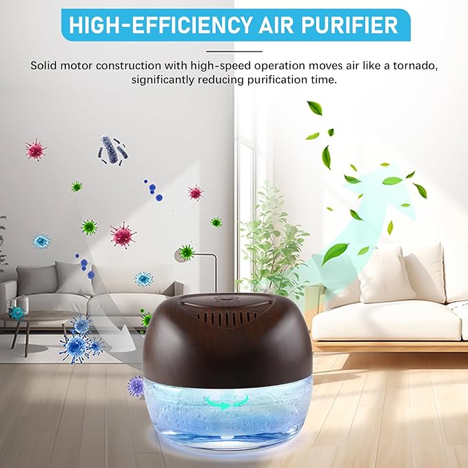 Purifier Air Washer, Air Fresher Aroma Diffuser for Home, Office, Air Purifier with Night Light (Brown)