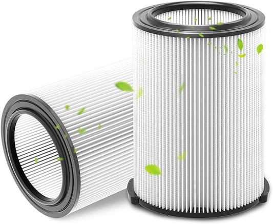 2 Pack Standard Wet/dry Vac Filter Vf4000 Compatible with RIDGID Vacs 5-20 Gallons Vacuum Cleaner, Replacement Vf4000 filter