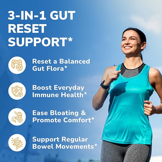 Probiotics for Women and Men, 120 Billion CFU 34 Strains, with Digestive Enzymes & Prebiotics, No Gluten, Gut Health, Digestive Health, Bloat Relief, 60 Veggie Caps