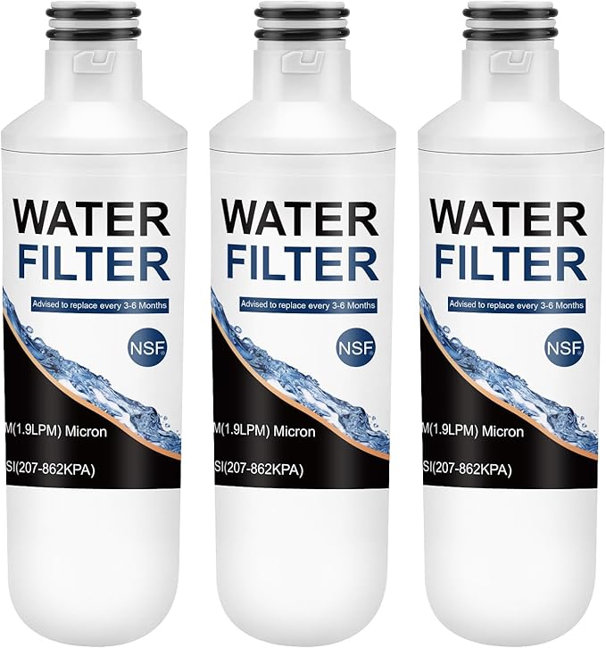 RWF4700AC Water filter for LG, HDX FML-5, GF-1000P, FL-RF46, WS646A, CWMF002 (NSF Certified) Refrigerator Replacement Filter 3-Pack.