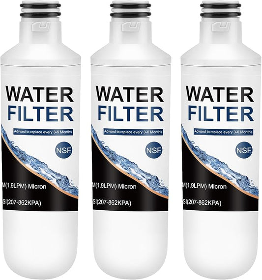 RWF4700AC Water filter for LG, HDX FML-5, GF-1000P, FL-RF46, WS646A, CWMF002 (NSF Certified) Refrigerator Replacement Filter 3-Pack.