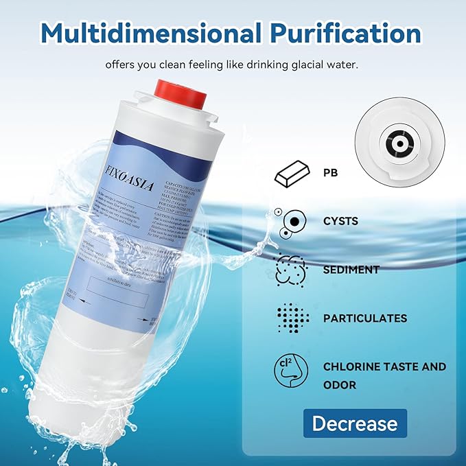 2 Pack Compatible with Elkay 5130OC Series EWF3000 WaterSentry System Filter Replacement,Compatible with Ezh20 Bottle Filling Station,Compatible with ERF750,51299C,Height 11.61",3000 Gallon,No Chip