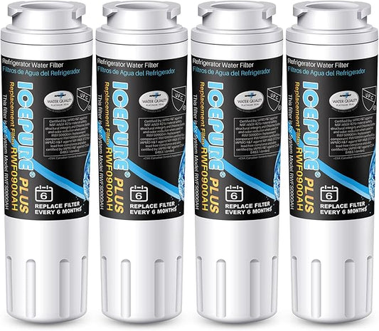 ICEPURE PLUS NSF/ANSI 53 Certified UKF8001 Refrigerator Water Filter Compatible with Maytag UKF8001, UKF8001AXX, UKF8001P, Whirlpool 4396395, 469006, EDR4RXD1, EveryDrop Filter 4, 4 Pack