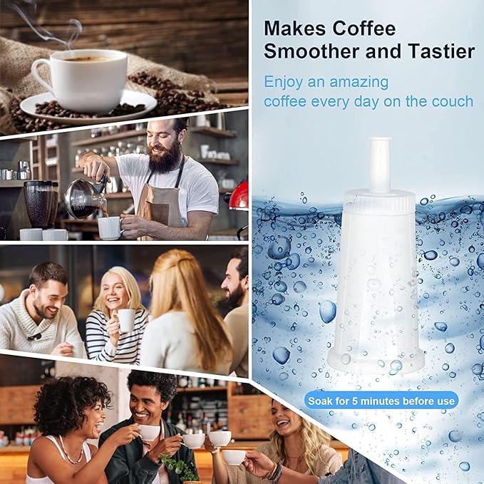 6 Pack Breville Bes880 Water Filter Replacement,Compatible with Breville Sage Oracle Touch,Barista,Claro Swiss,BES878,Bes920,Bes008 Espresso Coffee Machine,Replaces Part #BES008WHT0NUC1