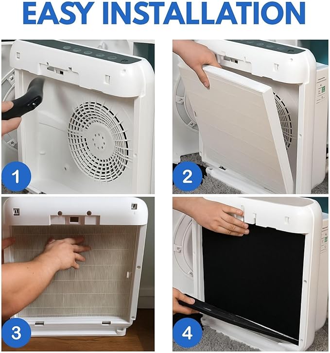 Nispira True HEPA Filter Replacement Set Compatible with Coway Airmega 200M Air Purifier AP-1518, Mighty Air AP-1512HH, 3 Sets