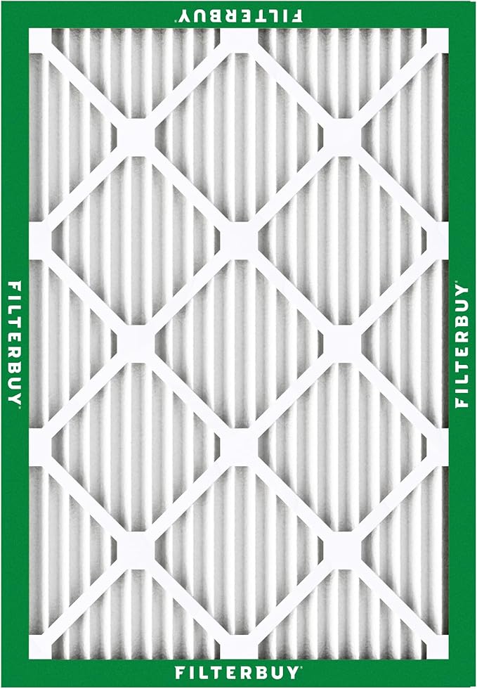 Filterbuy 20x24x1 Air Filter MERV 8 Dust Defense (3-Pack), Pleated HVAC AC Furnace Air Filters Replacement (Actual Size: 19.38 x 23.38 x 0.75 Inches)
