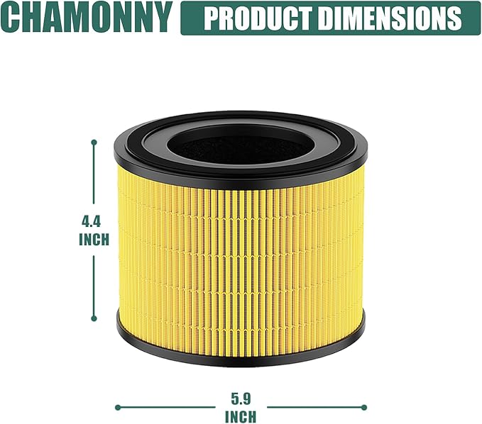 AP-S0610L Pet Care Filter Replacement, Compatible with MOO-KA AP-S0610L Air Purifier, 3-in-1 H13 True HEPA and Activated Carbon Filters, 2 Pack
