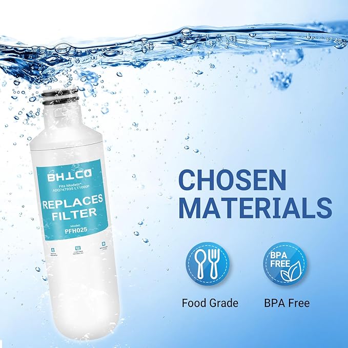 Water Filter for LG LFXC22526S, LFXS28968S, LFXS28968D, LFXS26973S, LFXS26973D, LRMVS3006S, LRMVC2306S Refrigerator Replacement with Air Filters (3+3).