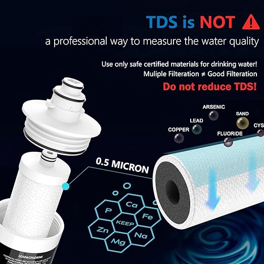 Frizzlife Under Sink Water Filter System-NSF/ANSI 53&42 Certified High Capacity Direct Connect Under Counter Drinking Water Filtration System-0.5 Micron Reduces Lead, Chlorine, Bad Taste & Odor