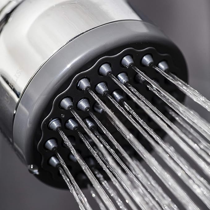 AquaBliss TurboSpa ECO 3 Inch High Pressure Shower Head w/Flow Restrictor Melts Stress into Bliss at Full Power. 42 Nozzle Wide Spray High Flow Showerhead Drenches You Fast, No Dry Spots Guaranteed