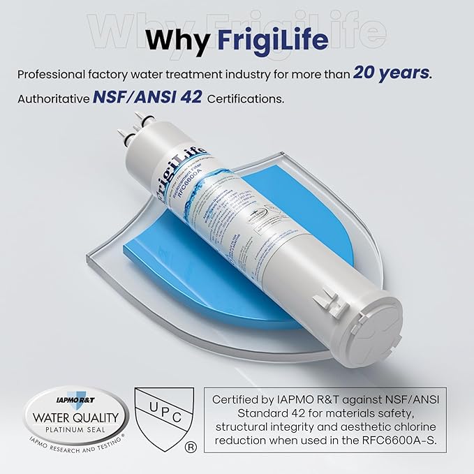 RFC6600A Refrigerator Water Filter Compatible with EDR3RXD1, Everydrop Filter 3, 4396841, 4396710, Kenmore 46-9083, 46-9030, 9030, 9083, KAD3RXD1, WHR3RXD1, 3PACK