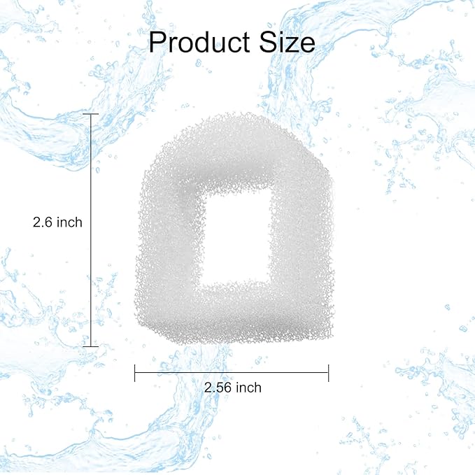 16 Pack Pet Fountain Filter Replacement,8 Carbon Filters and 8 Foam Pre-Filter Replacement Compatible with Multiple Pet Water Dspensers Water Bowl