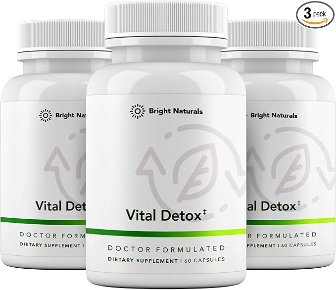 Vital Detox Liver Supplement - First Enzyme-Focused Liver Health Formula - Contains NAC with Milk Thistle, Sulforaphane, and More, 90 Servings