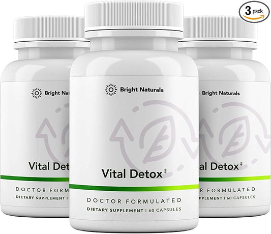 Vital Detox Liver Supplement - First Enzyme-Focused Liver Health Formula - Contains NAC with Milk Thistle, Sulforaphane, and More, 90 Servings