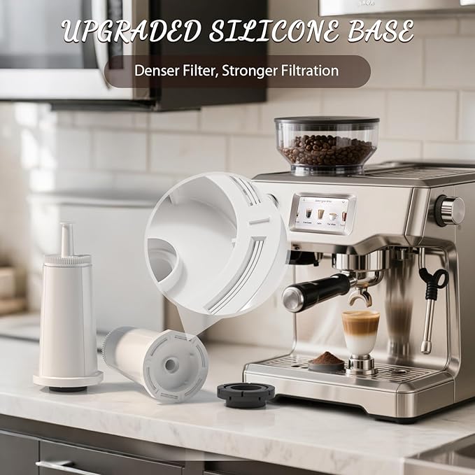 Replacement Water Filter for Breville Espresso Machine Barista Touch Bes880, Barista Pro BES878, Oracle Touch BES990, Oracle BES980, Dual Boiler BES920 Bambino ClaroSwiss Sage, Pack of 4