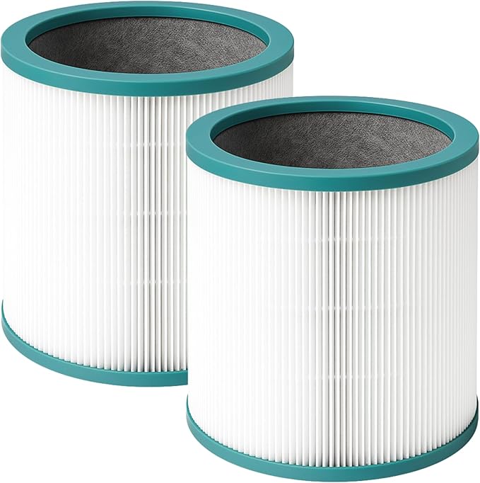 Nispira Dual-layer HEPA Filter Compatible with Dyson TP02 Tower US Sm/Nk and TP02 US Nk/Nk, TP01 BP01. Compared to EVO filter part 968126-03 - Size 7.4" x 7.4". 2 Pack
