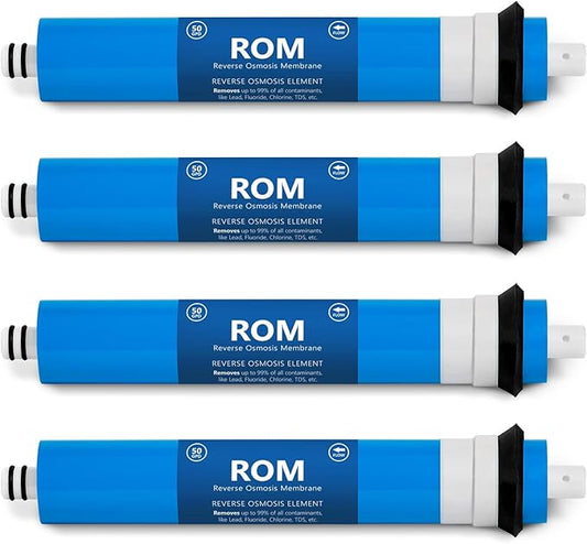 Express Water – 4 Pack Reverse Osmosis Membrane – RO Membrane 50 GPD Water Filter Replacement – Under Sink and Reverse Osmosis System…