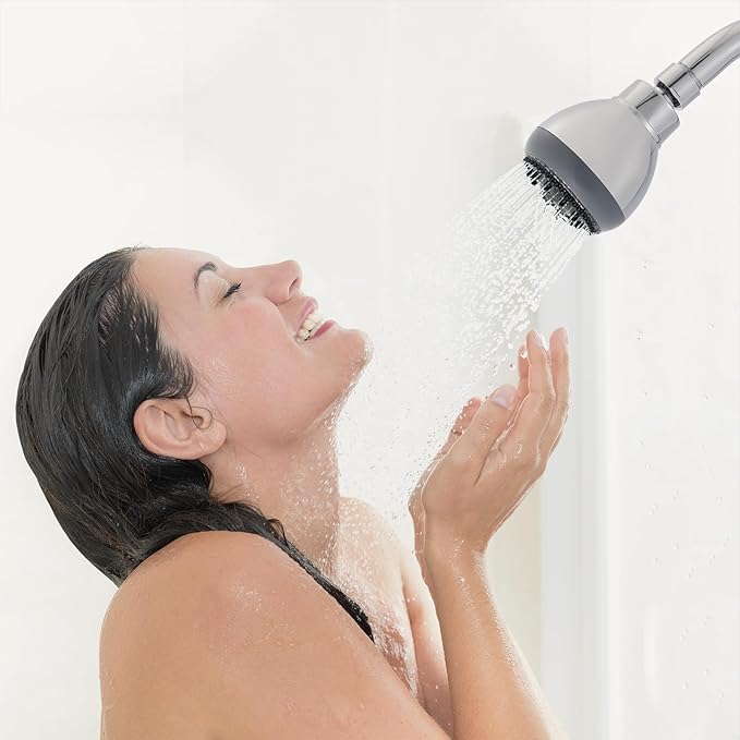 3" High Pressure Shower Head, Powerful Pressure Boosting Rain Showerhead, with Adjustable Swivel Brass Ball Joint for Relaxing and Comfortable Shower Experience (2Pack, Chrome)