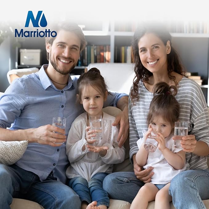 MARRIOTTO Smart Water Filters for Refrigerators NSF 42 Certified Cartridges Compatible with MWF, MWFA, MWFP, GWF, GWFA, 46-9991, HDX FMG-1, WFC1201, 4 Pack