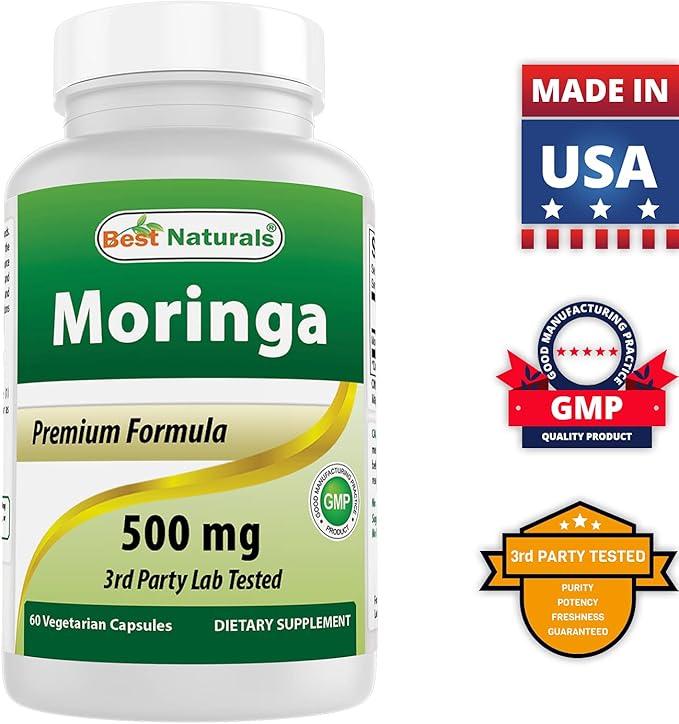 Best Naturals Moringa Superfood 500 mg 60 Veggie Capsules