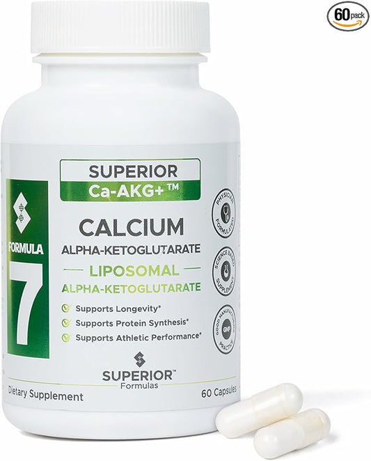 Superior Formulas Alpha-Ketoglutarate (AKG) | Physician Formulated | Cellular Energy & Longevity Support – 550mg