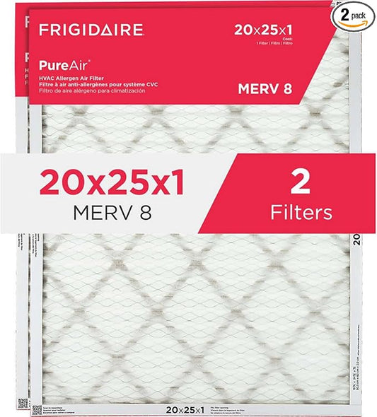 Frigidaire PureAir® 20" x 25" x 1" MERV Allergen 8 Air Filter - 2 Pack