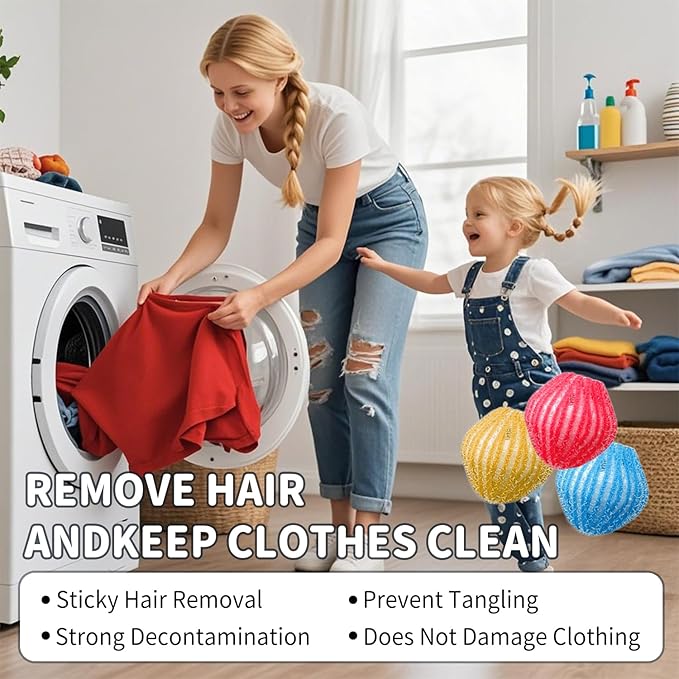 18Pcs Pet Hair Remover for Laundry,Reusable Laundry Pet Hair Catcher,Pet Dog Cat Hair Catcher Lint Remover,Suitable for All Washing Machines