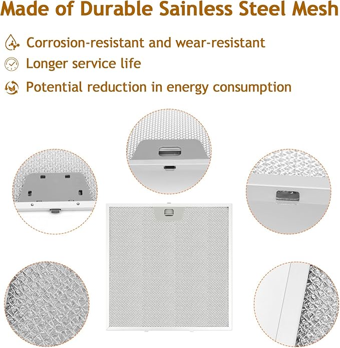 2 Pack WB02X24872 Range Hood Grease Filter Compatible with GE JVW5301EJ1ES JVW53011SJ1SS JVW5301BJ1TS JVW5301FJ1DS JVW5301EJ2ES