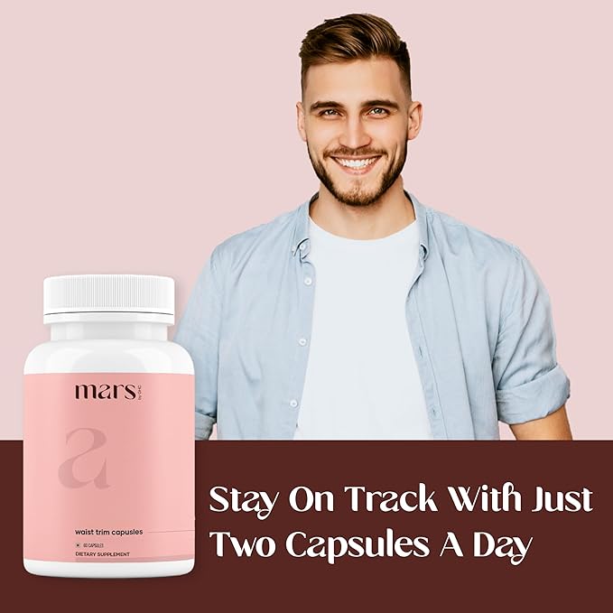 Mars Waist Trim Capsules : Powered with Magnesium Citrate, Bentonite Clay & Triphala | Good Health Comapny - 60 Capsules (Pack of 1)