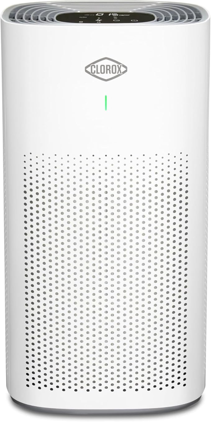 Clorox Air Purifiers for Home, True HEPA Filter, Large Rooms up to 1,500 Sq Ft, Removes 99.9% of Mold, Viruses, Wildfire Smoke, Allergens, Pet Allergies, Dust, AUTO Mode, Whisper Quiet
