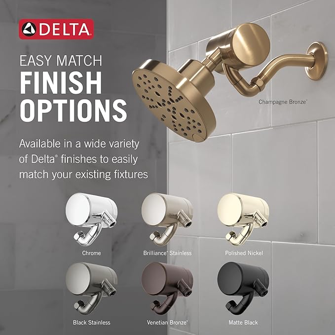 Delta Faucet Clarifi Premium Shower Filter Attachment with Filter, Hard Water Shower Filter, Shower Head Filter, Venetian Bronze 5SF100-RB