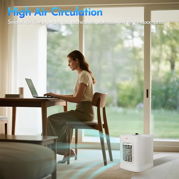 Small Air Purifiers for Home Large Room Covers Up to 1100 Ft², H13 HEPA Double-Sided Air Filter Purifier, Air Cleaner for Pets, Stackable Air Cleaner for Home, Office, Living Room