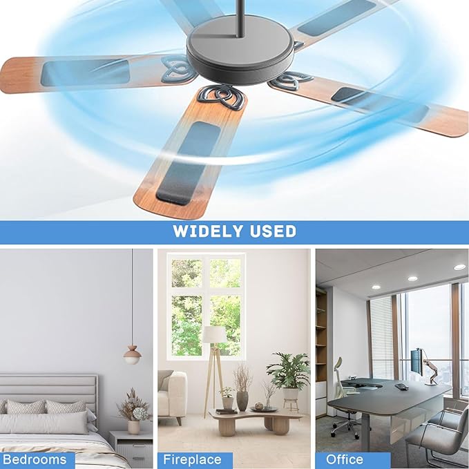 5-Pack Ceiling Fan Filters for Blades, Ceiling Fan Air Purifier Pads, Coconut Carbon Universal Air Filter, Ceiling Fan Blade Filters for Common Household Contaminants (10 * 3.5 * 0.12”)