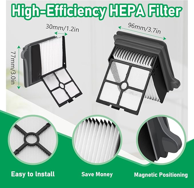 Only iFLOOR 5 Breeze Roller Brush Replacement and Vacuum Filter Kit Compatible with Tineco iFloor 5 Breeze Wet Dry Vacuum Replacement Parts,3 Roller Brushes,3 HEPA Filters,1 Cleaner Brush