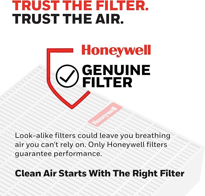 Honeywell HEPA Air Purifier Filter R, 2-Pack for HPA 100/200/300 and 5000 Series - Airborne Allergen Air Filter Targets Wildfire/Smoke, Pollen, Pet Dander, and Dust