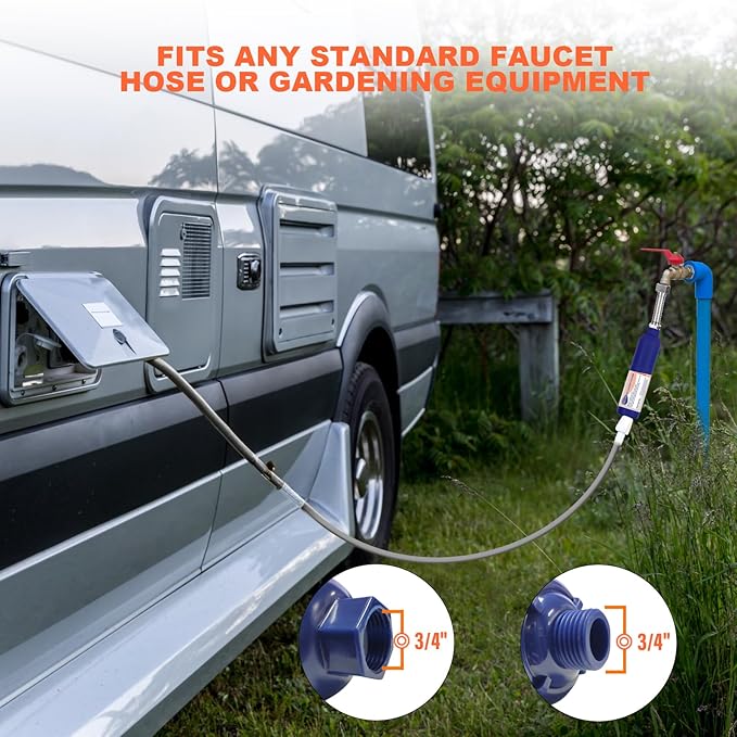 WELLUCK RV Camper Inline Water Filter Reduce Chlorine and Odor, 4 Packs RV Camping Water Hose Filter Accessories for Camping Trailer Motorhome Boat Marine Drinking Garden Car Washing