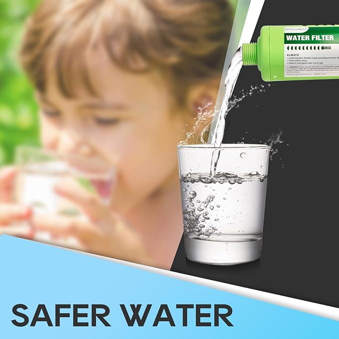 RVGUARD Inline RV Water Filter, Reduces Odors, Bad Taste, Rust, Chlorine, Ideal for RV and Marine use, 4 Pack
