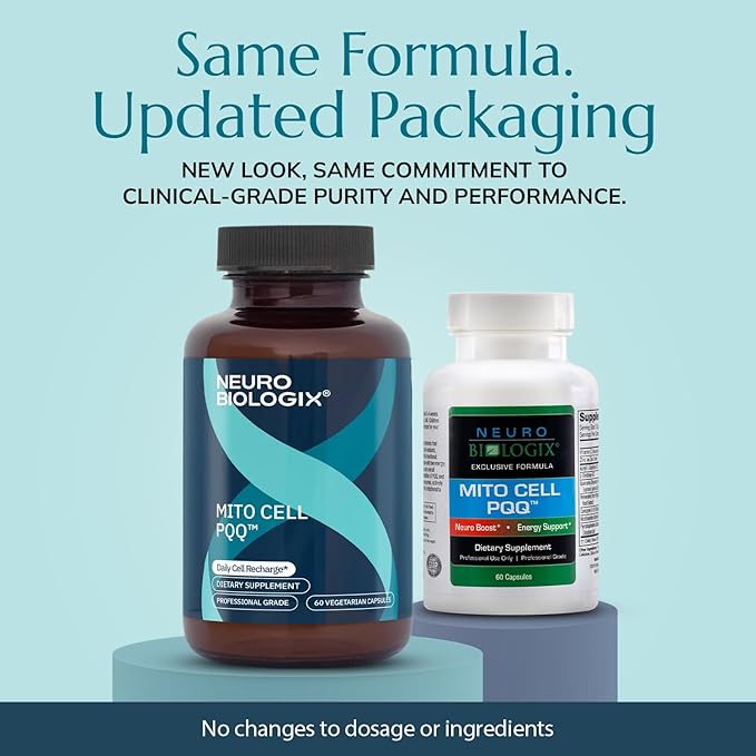 Mito Cell PQQ Supplement for Optimal Mitochondrial Support - Pyrroloquinoline Quinone Supplement to Promote Enhanced Energy & Performance & Cognitive Function - with CoQ10, NADH, Vitamin C & More