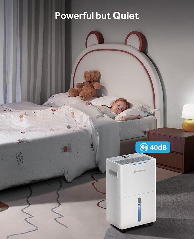 21 Pints Dehumidifier for Basement - 1500 Sq.ft Dehumidifiers for Home, Bedroom & Bathroom with Continuous Drain Hose, Intelligent Humidity Control, 3 Smart Modes Deshumidificador (White)